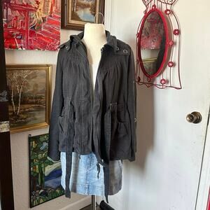 mod modele gray zip up jacket